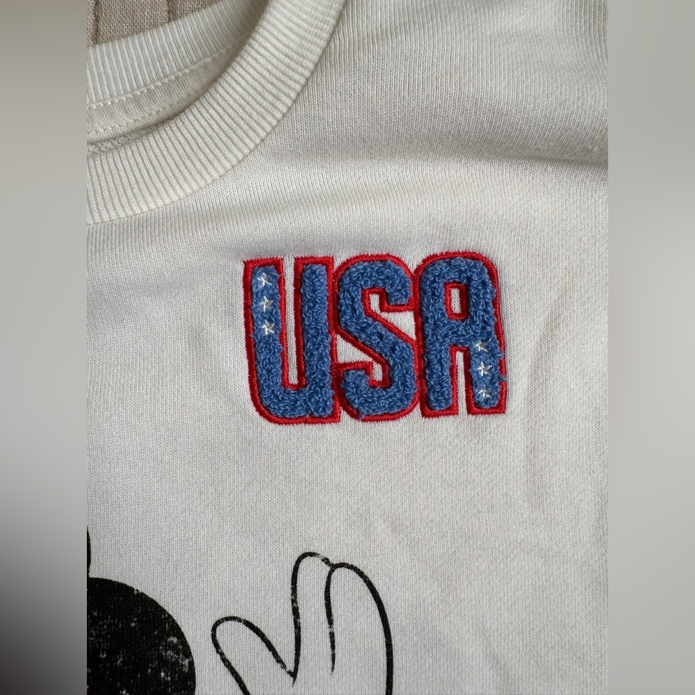 Disney Minnie Mouse French Terry Oversized Sweatshirt Girls 9/10 Soccer MSRP $38 - Picture 3 of 9